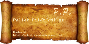 Pallek Piládész névjegykártya